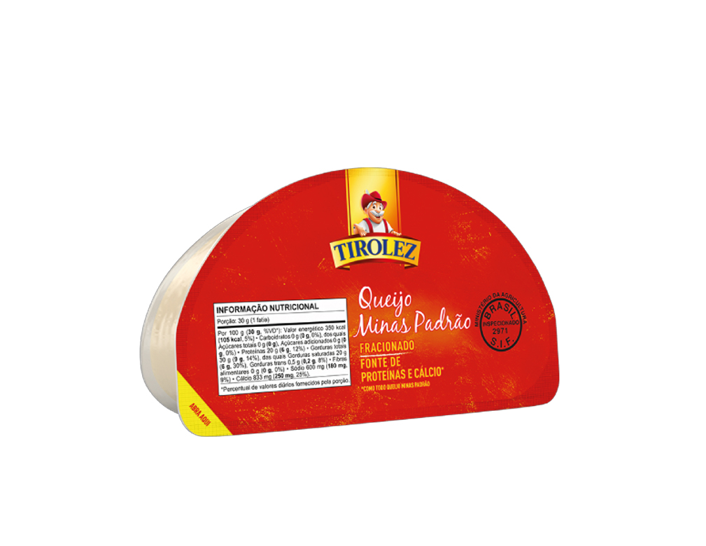 QUEIJO MINAS PADRÃO TIROLEZ 500 G (CX 16 PÇ)